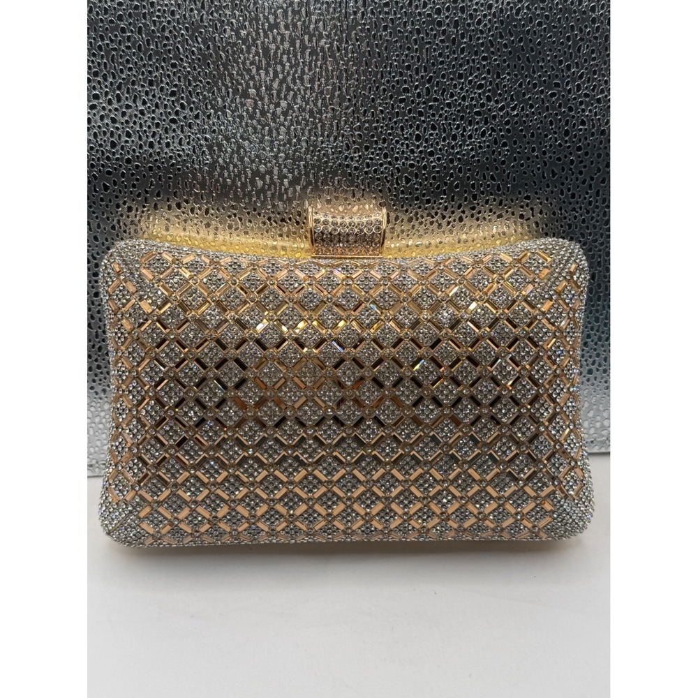 Gold Rhinestone Evening Clutch Bag‎ Wedding Party Prom Purse Handbag